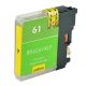 Compatible Brother LC61 (LC61Y) InkJet Cartridge, Yellow, 1700 High Yield