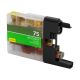 Compatible Brother LC75 (LC75Y) InkJet Cartridge, Yellow, 600 High Yield