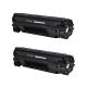 Compatible HP 85A (CE285A) Toner Cartridge, Black, 1.6K Yield, 2 Cartridge Value Pack